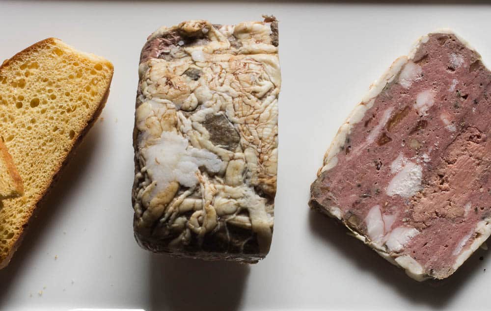 Venison terrine with caul fat, duck liver, porcini and wild thyme_-