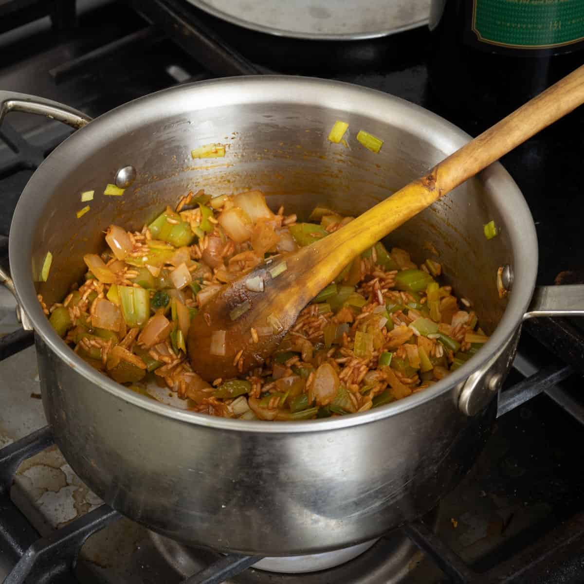 sweating vegetables with tomato paste and paprika