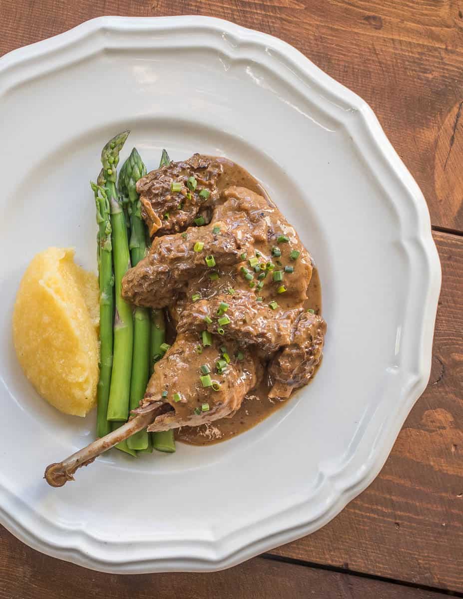 Braised Pheasant Legs in Morel Sauce Recipe