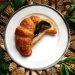 Croissant Stuffed with morel-ramp ragu and nettles