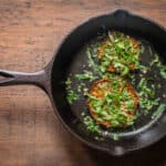 Deer mushrooms cooked with garlic and parsley