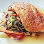 lobster mushroom crusted walleye