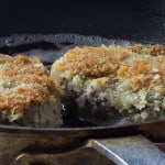 crispy pork snout with truffles and spruce tips