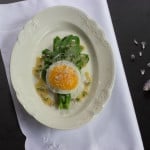 milkweed shoots with a duck egg and chives_-3