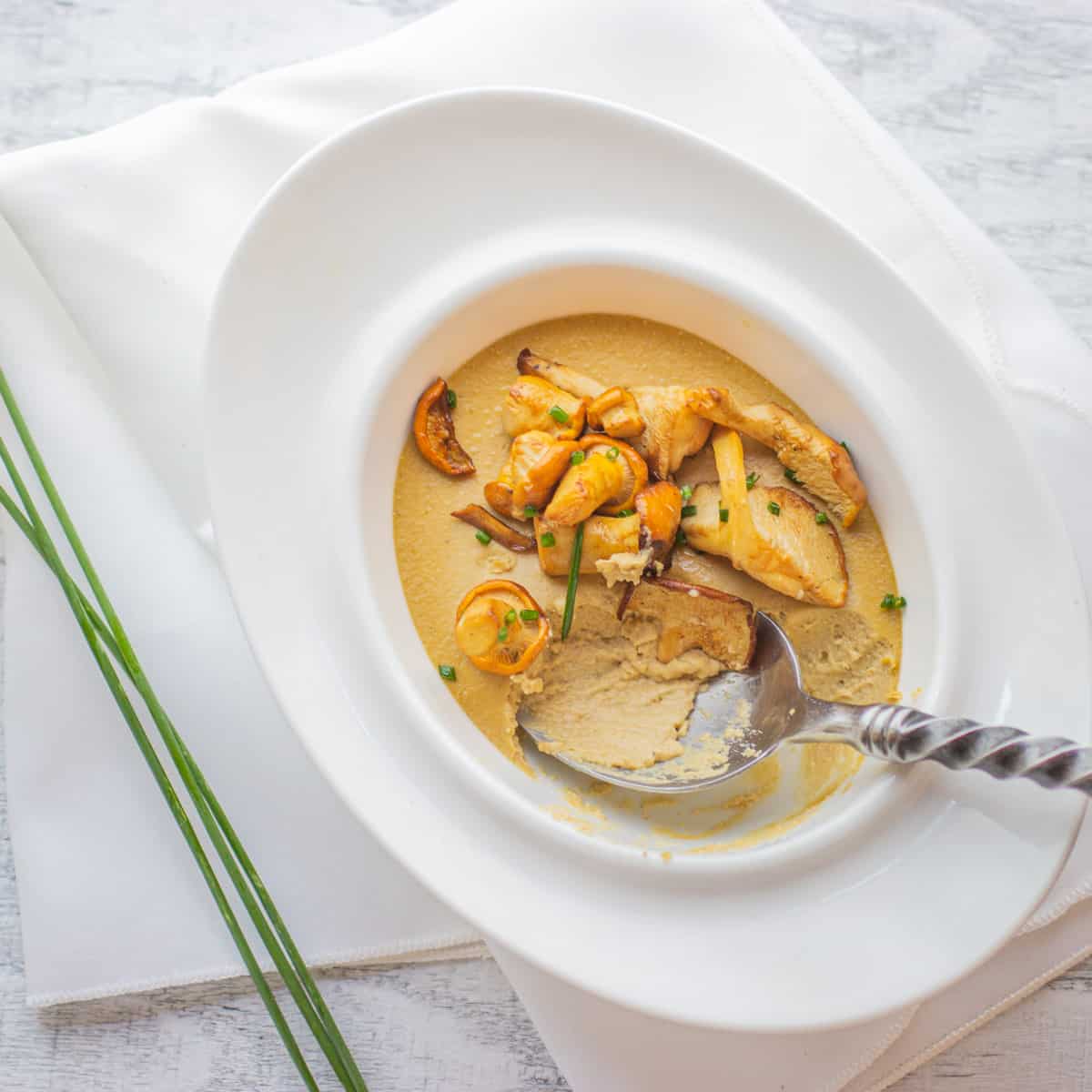 Chanterelle custard with hedgehog mushrooms_-41