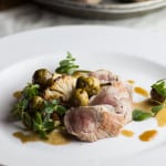 pork tenderloin with pickled young crab apple sauce recipe(1)