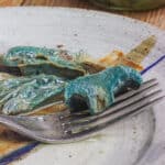 indigo milk caps pickled and preserved in oil