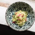 Celtuce Slaw with Sunflower Dressing