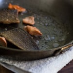 Rainbow trout with pickled chicken of the woods