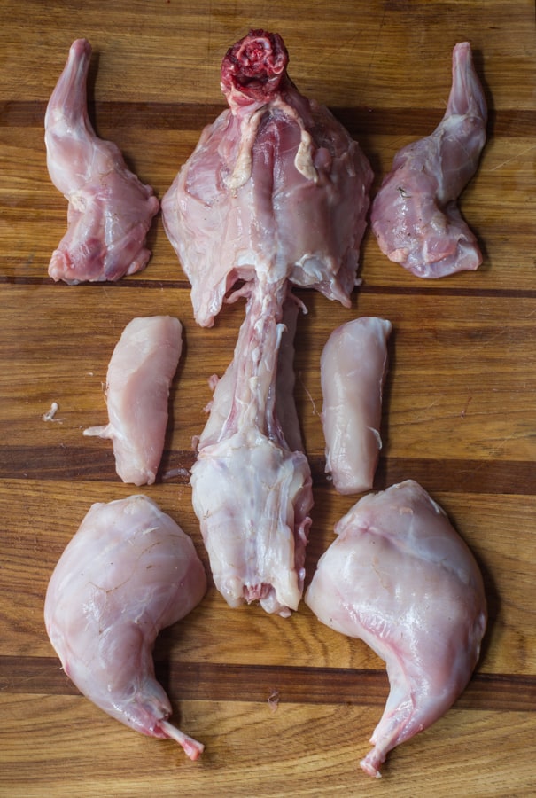 rabbit, butchered rabbit