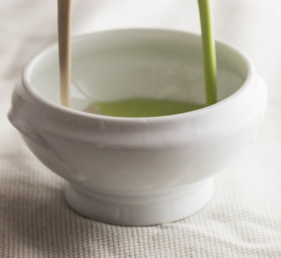 English Pea and Black Trumpet Cream Soup With Purslane