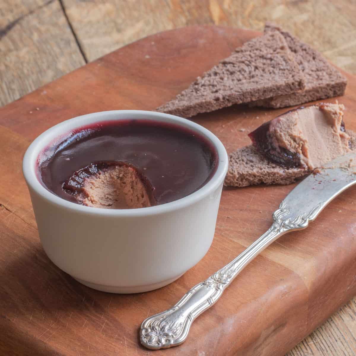 Crab Apple-Duck Liver Mousse with Elderberry Jelly