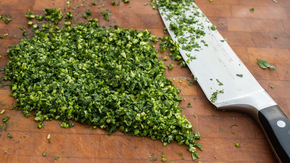 Persillade or chopped garlic and parsley 