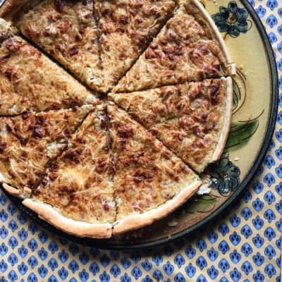 Homemade quiche Lorraine