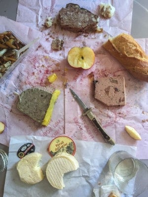 French cheese and charcuterie