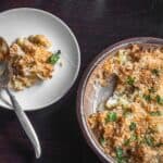 Cauliflower mushroom gratin