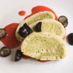 Japanese Knotweed Mousse-Wild Rice Roulade With Strawberry-Rhubarb Sauce