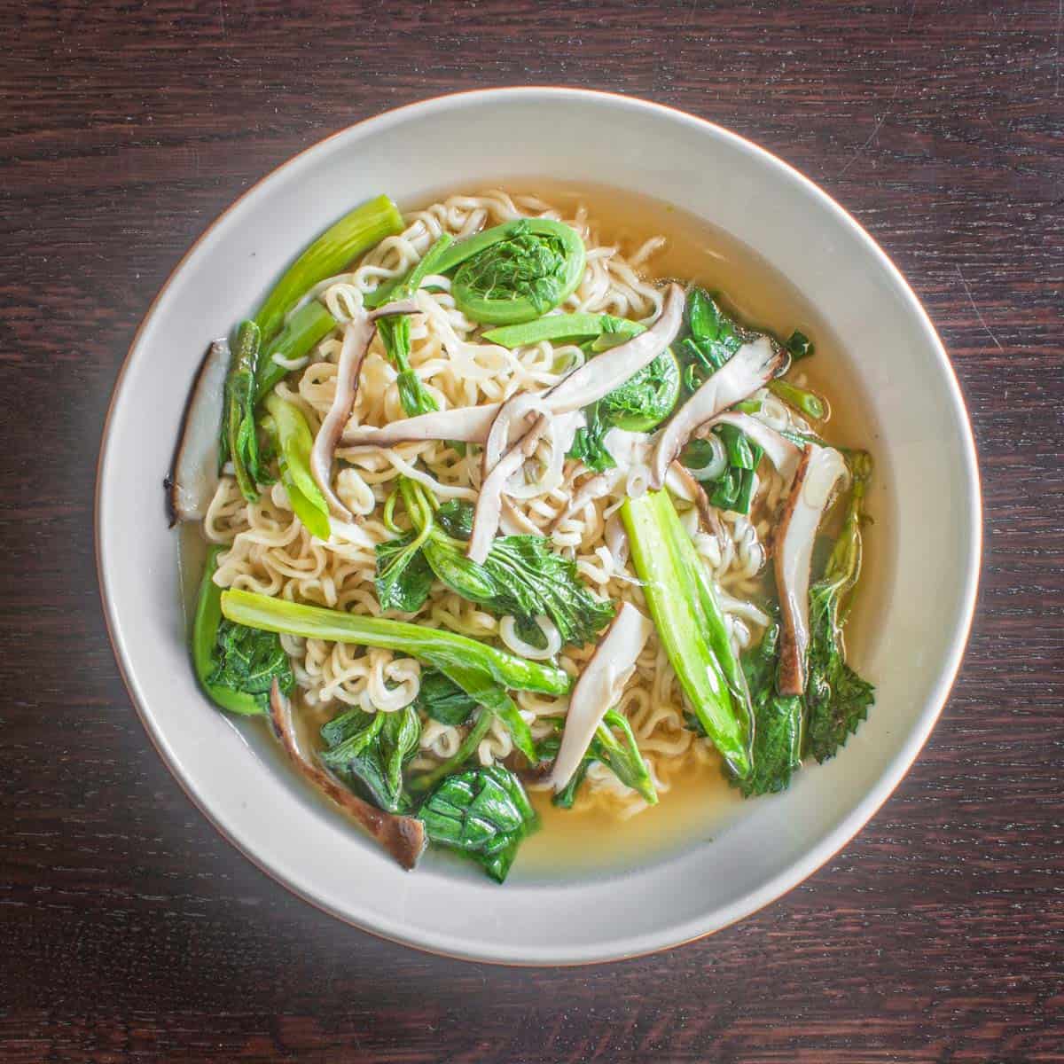 Dryad Saddle Mushroom Ramen With Wild Spring Vegetables_