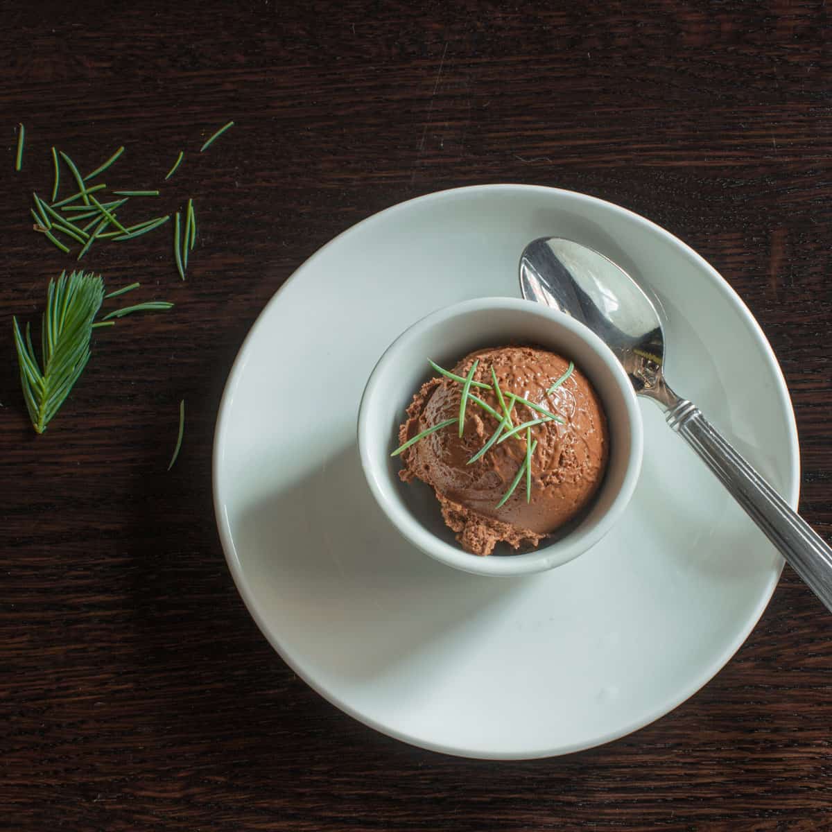 Chocolate-Spruce Mousse