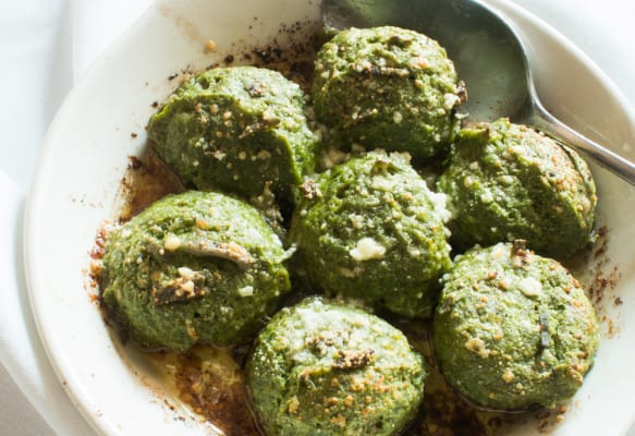 Ramp Leaf Gnudi Dumplings