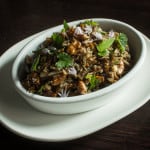 Wild Rice With Green Garlic, Black Walnuts, and Wild Herbs