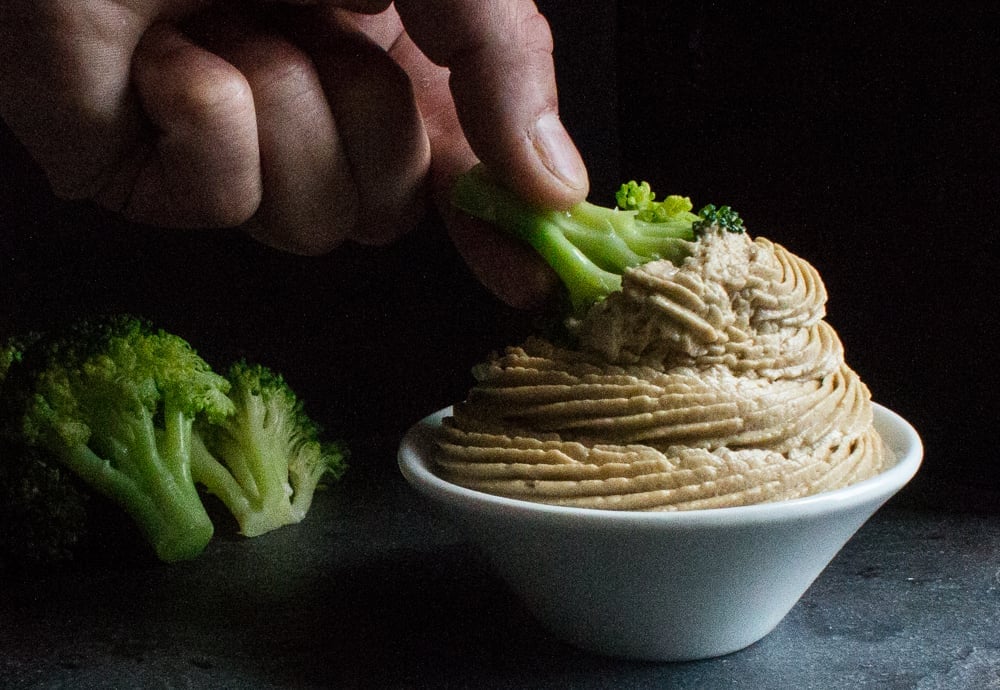 A recipe for puffball mushroom hummus