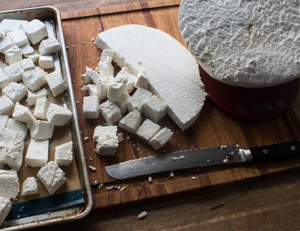 A recipe for puffball mushroom hummus