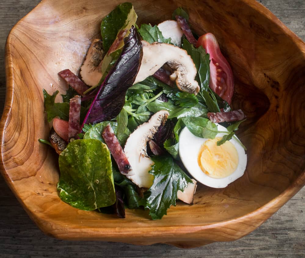 Hedgehog mushroom salad