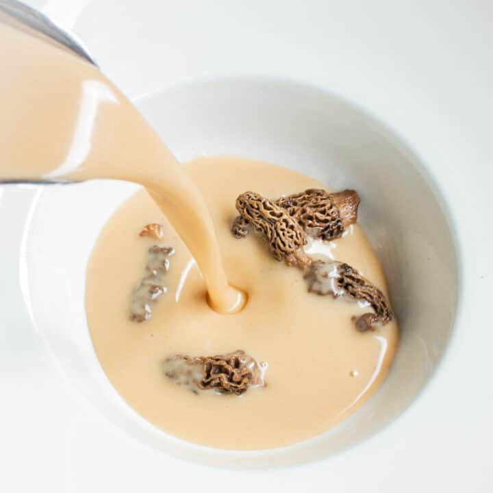 Creamy Dried Morel Soup (Bisque)