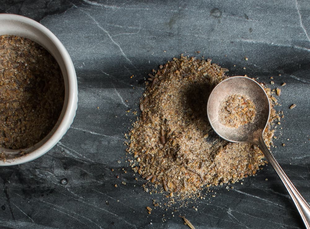 Parched wild rice polenta