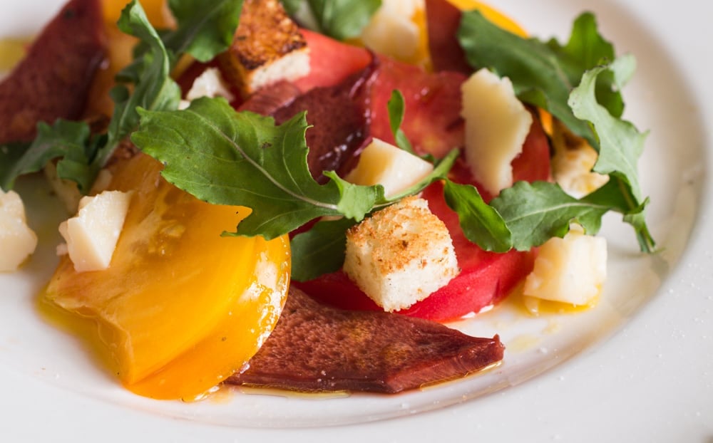 Beefsteak Mushroom and Heirloom Tomato Salad