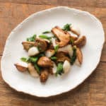 Minnesota Matsutake mushrooms with Hakurei turnips