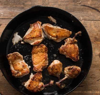 Jacques Pepin's chicken with morel mushroom sauce
