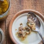 Morel mushroom and ramp preserves