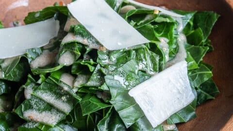 Steamed Broccoli Leaf "Caesar"