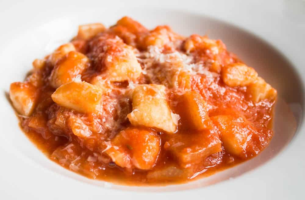 Gnocchi with cardoon-tomato ragu