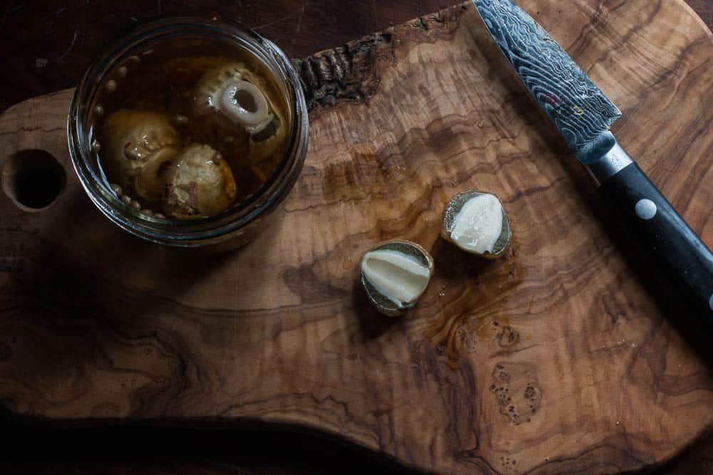 Pickled stinkhorn eggs 