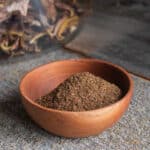 Suillus or slippery jack mushroom-coffee rub