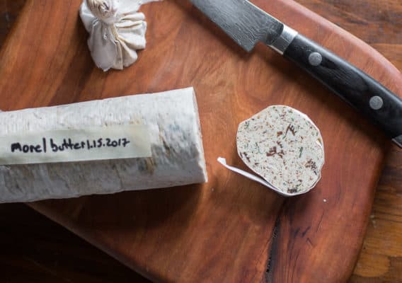 Dried morel mushroom butter