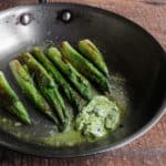 hosta shoots with ramp butter