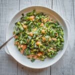 Braised Purslane with Tomato and Duck Fat