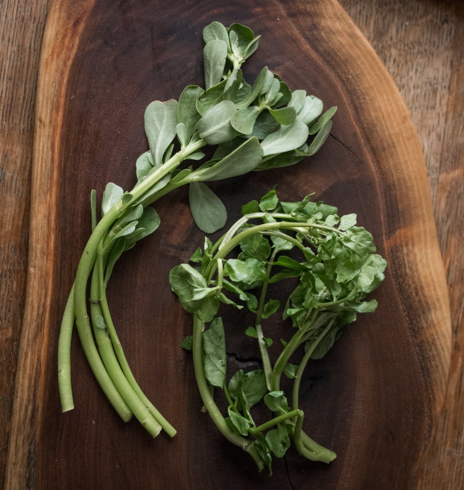 Purslane and watercress