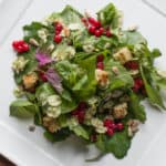 Lamb's quarter and chickweed salad with elm samaras and preserved red currants