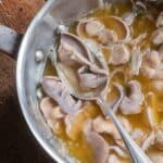 Blewit mushrooms preserved in walnut oil