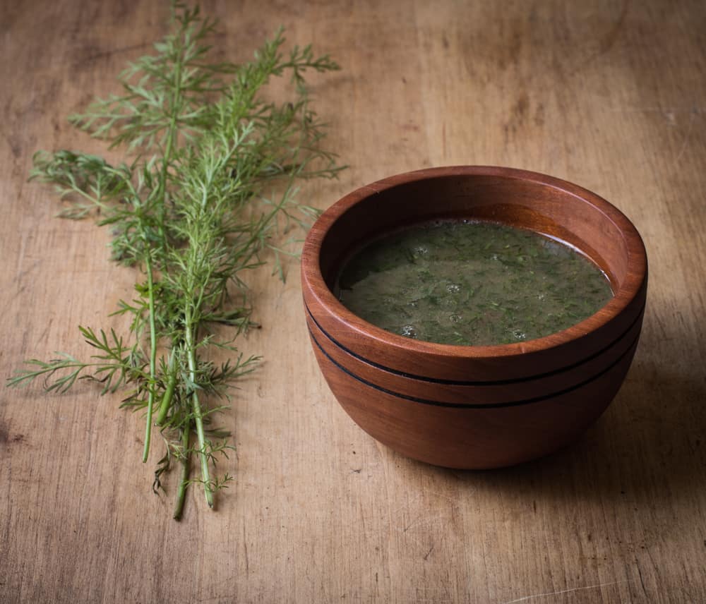 Beef broth with wild caraway and morels