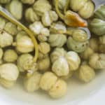 Homemade nasturtium capers, lacto-fermented