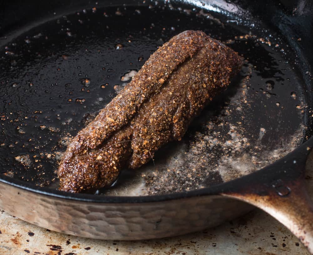 Venison tenderloins crusted with dried morel mushrooms recipe