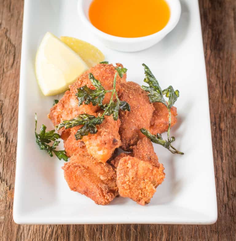 Burbot Nuggets with Lobster Mushroom Crust Forager Chef