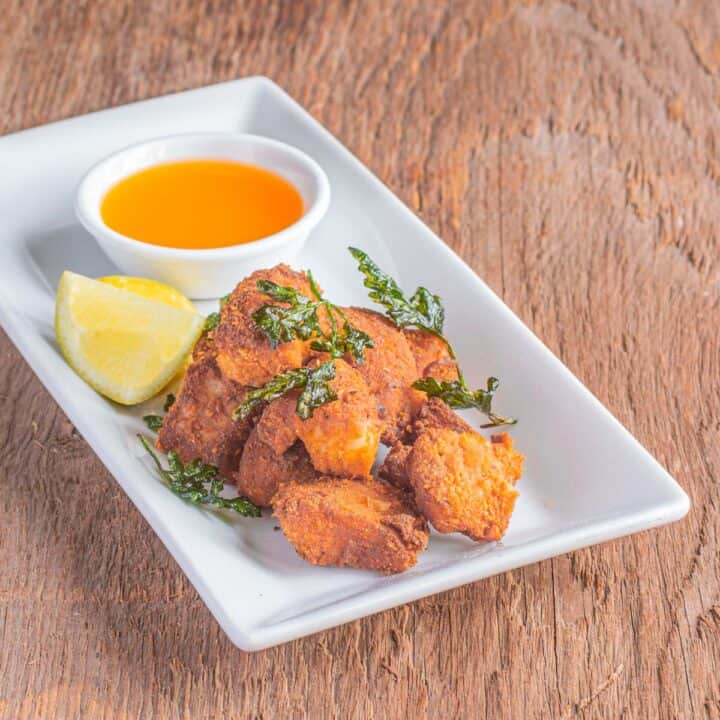 Burbot Nuggets with Lobster Mushroom Crust Forager Chef