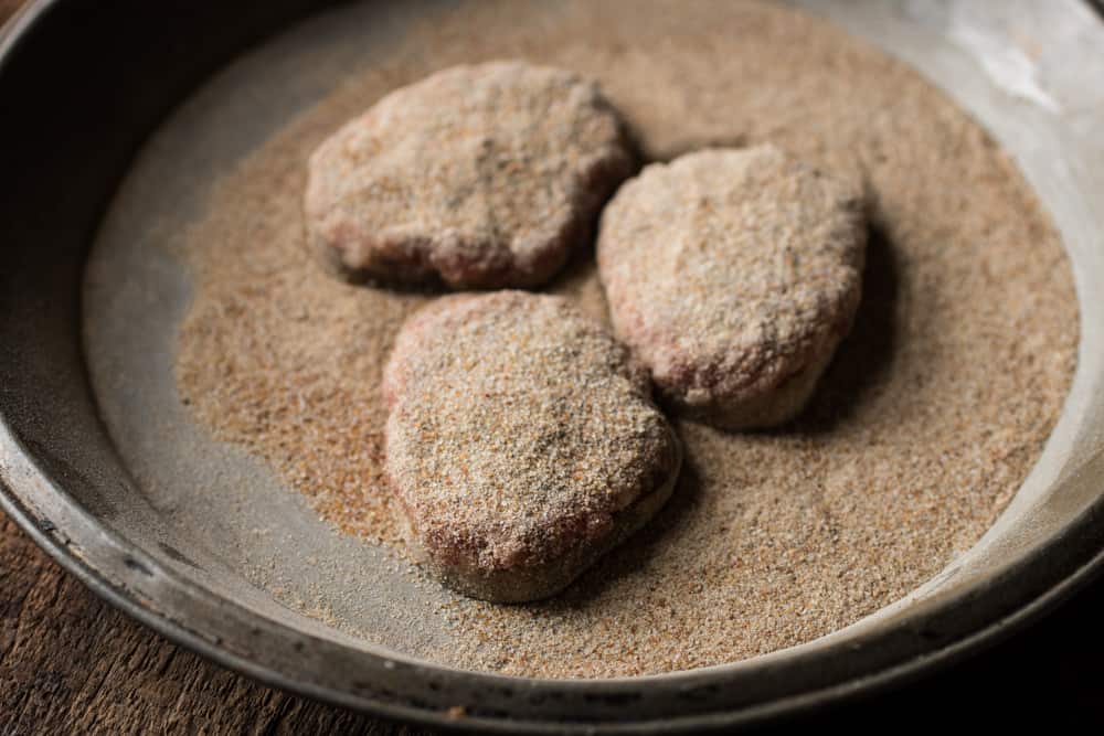 Stuffed lotus root confit with wild rice flour